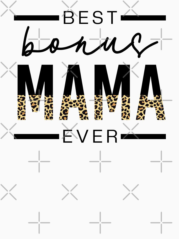 Best Bonus Mama Ever | Gifts for stepmom, Stepmother | Bonus Mom Cheetah leopard typography | Mother's Day Gift by Violet Treasures