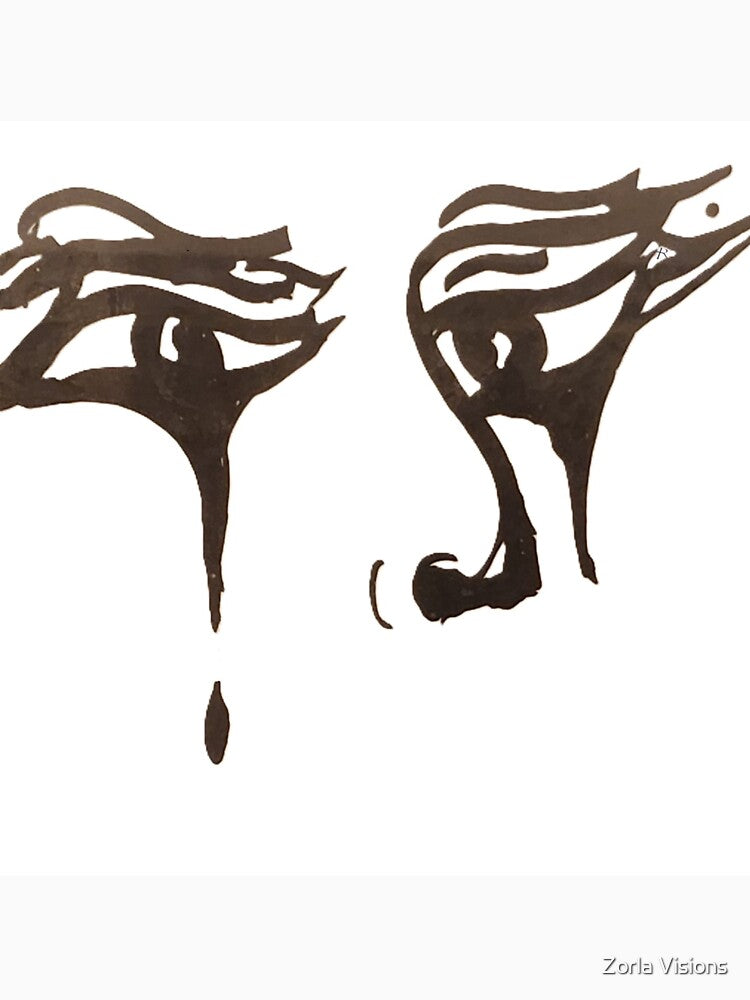 Zorla visions emotional release. Crying eyes line art. Spiritual healing and shadow work design. by Zorla Visions