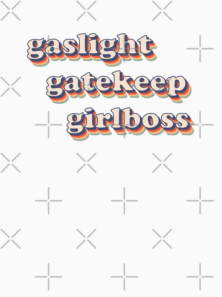 gaslight gatekeep girlboss sticker gaslight gatekeep girlboss tote bag by emking5100