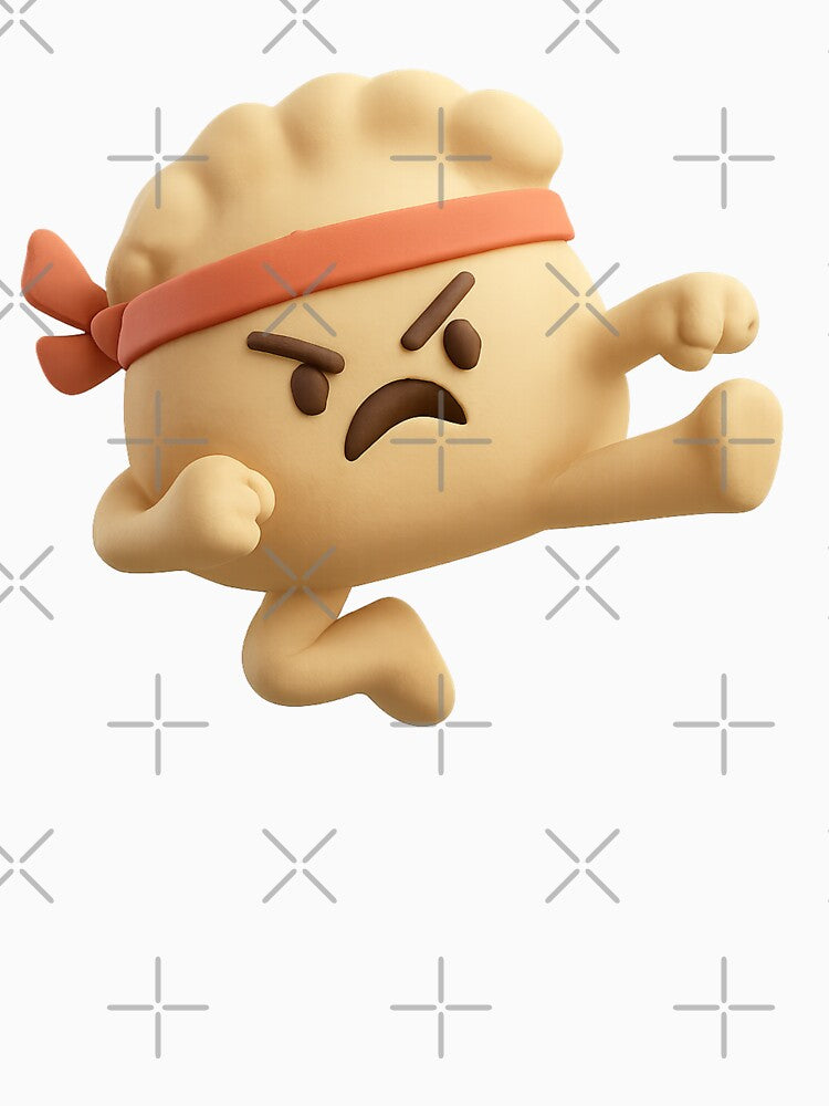 Cute Kung Fu Gyoza | Kawaii Karate Dumpling Food Character by Moons Studio