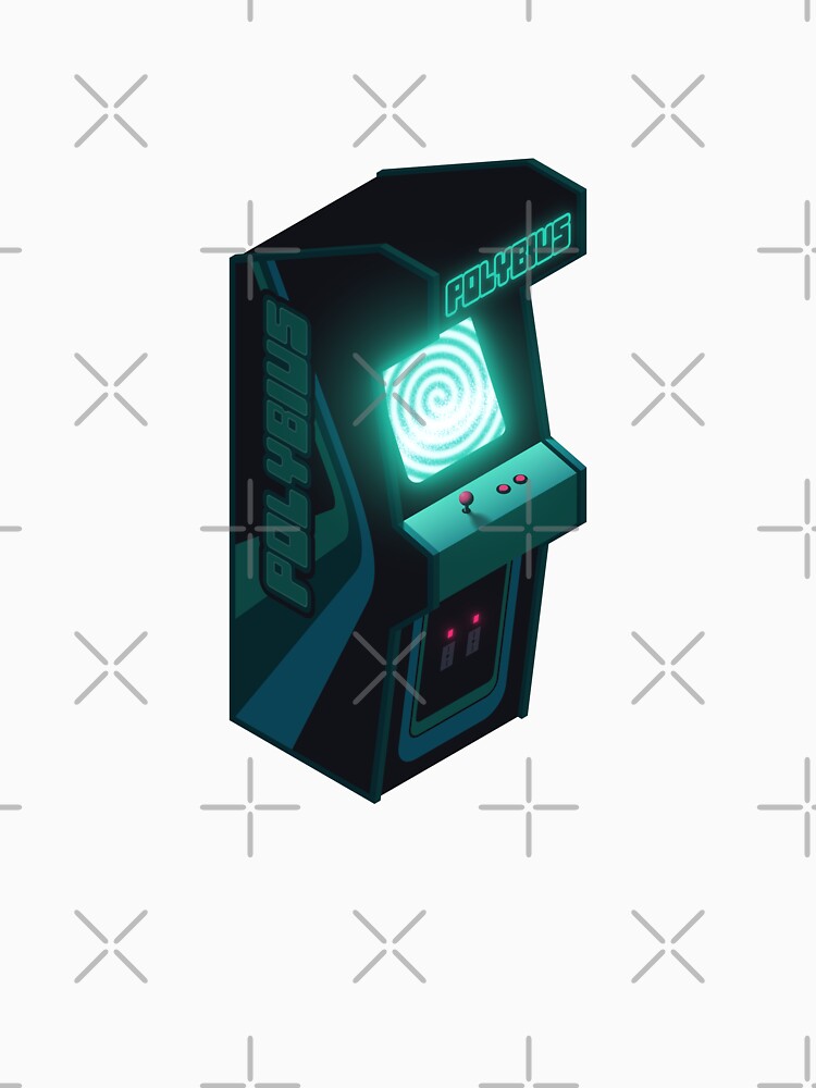 Polybius Arcade Game Machine Cabinet Isometric Dark Aqua by VoodooCircus