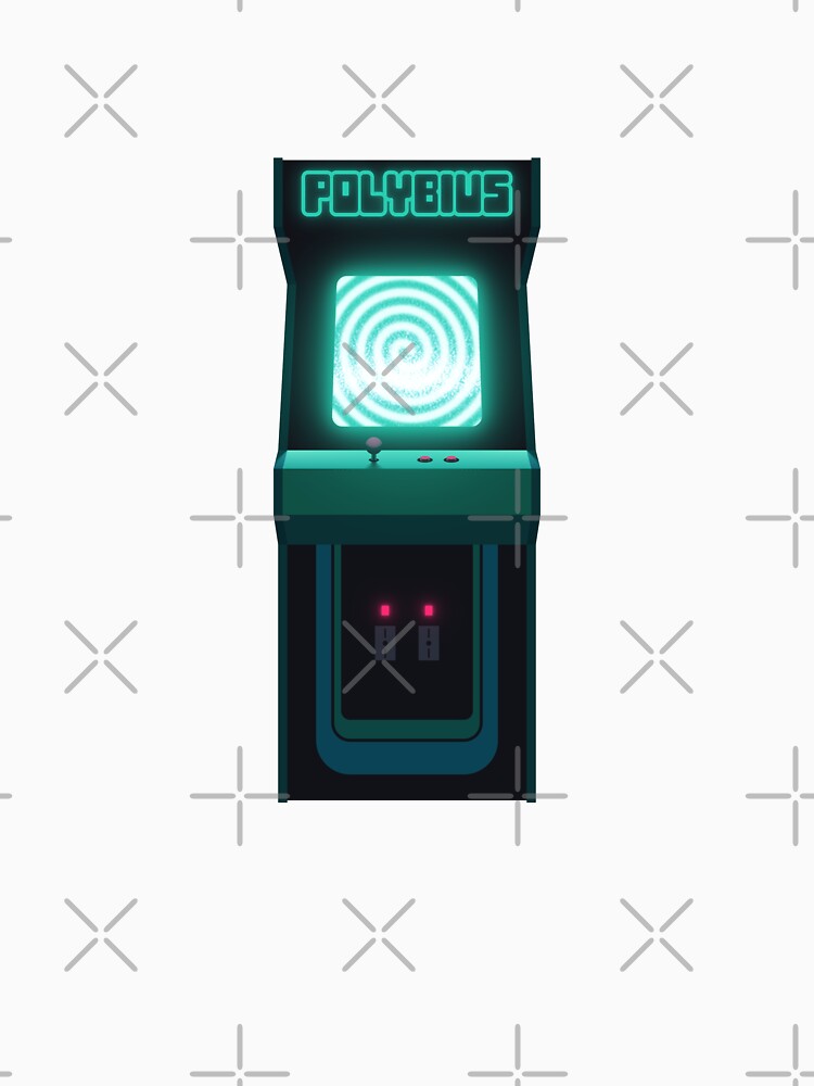 Polybius Arcade Game Machine Cabinet Front Dark Aqua by VoodooCircus