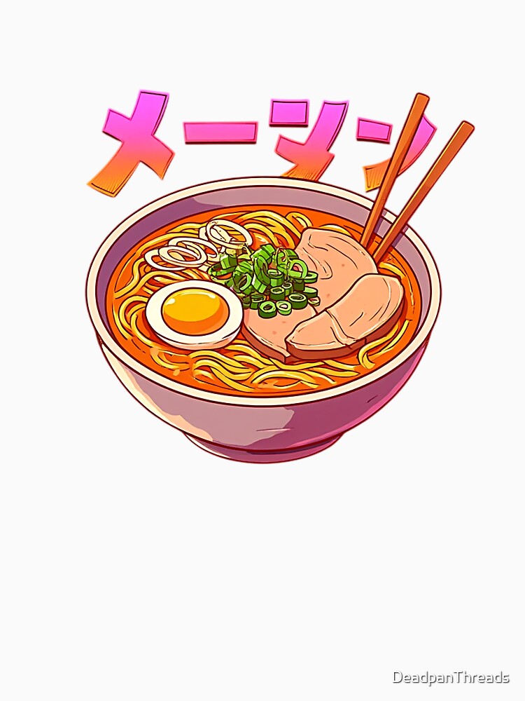 Synthwave Ramen Noodles by DeadpanThreads