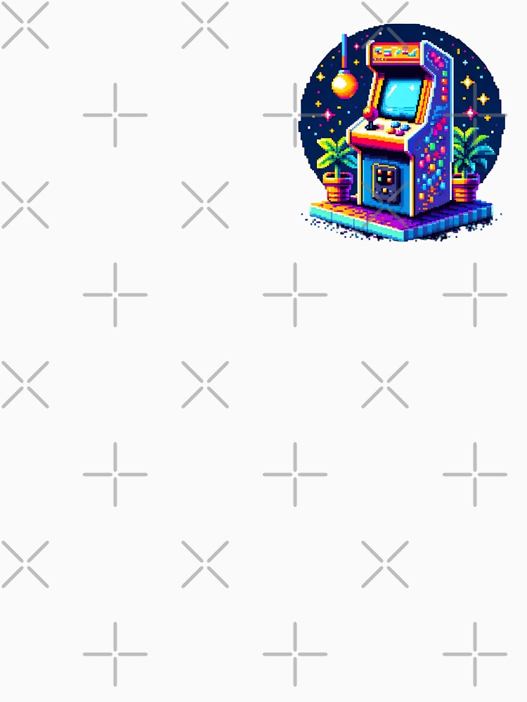 Retro Arcade Machine Pixel Art – Neon Gamer Style by Closeddog