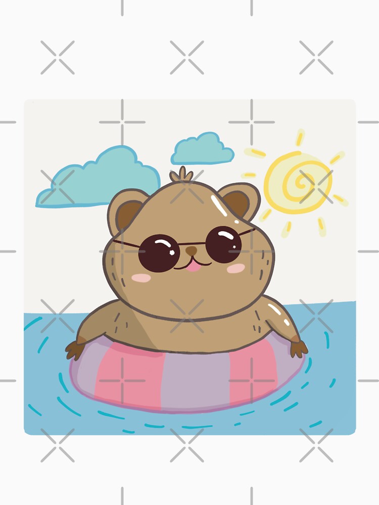 Cute Quokka Swimming in The Sea. by kyooties kwaii