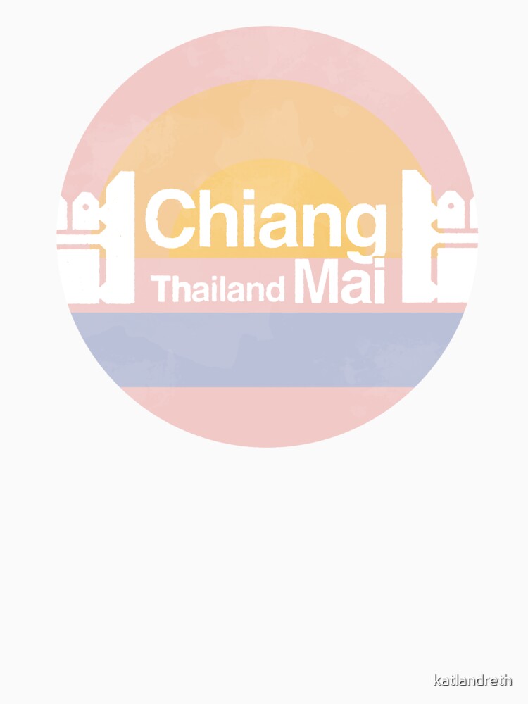 Chiang Mai Thailand Tha Phae Gate Souvenir Design by katlandreth