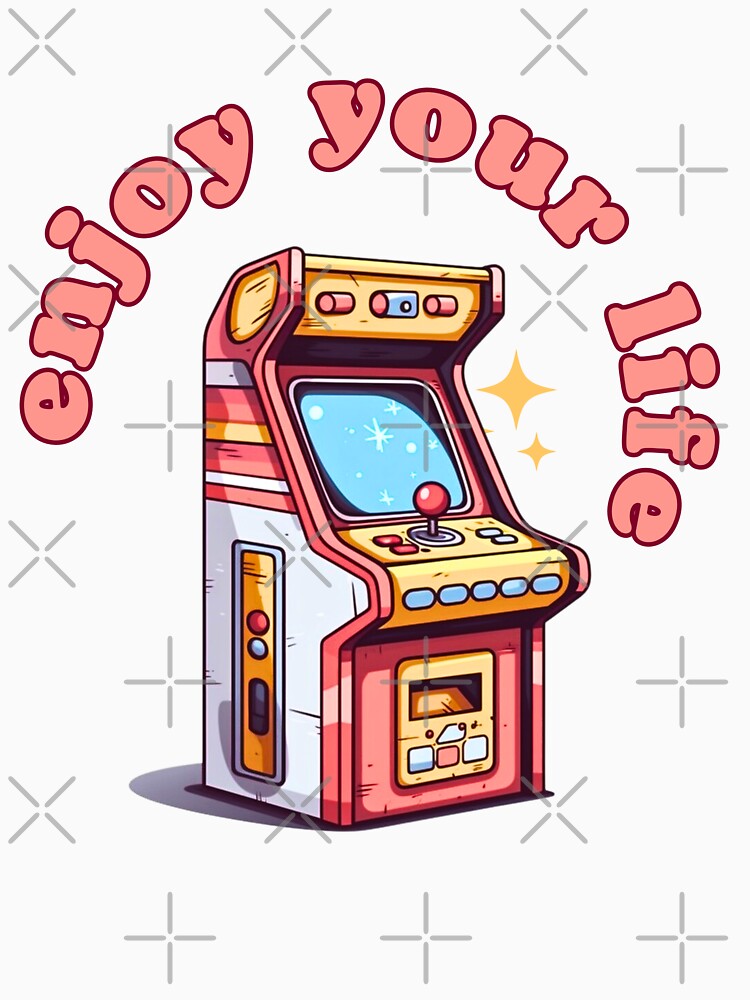Retro Arcade Cabinet Classic T-Shirt by ploen kongsuwan