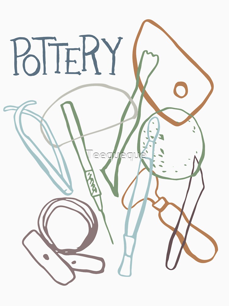 Pottery Tools Tshirt by Teequeque