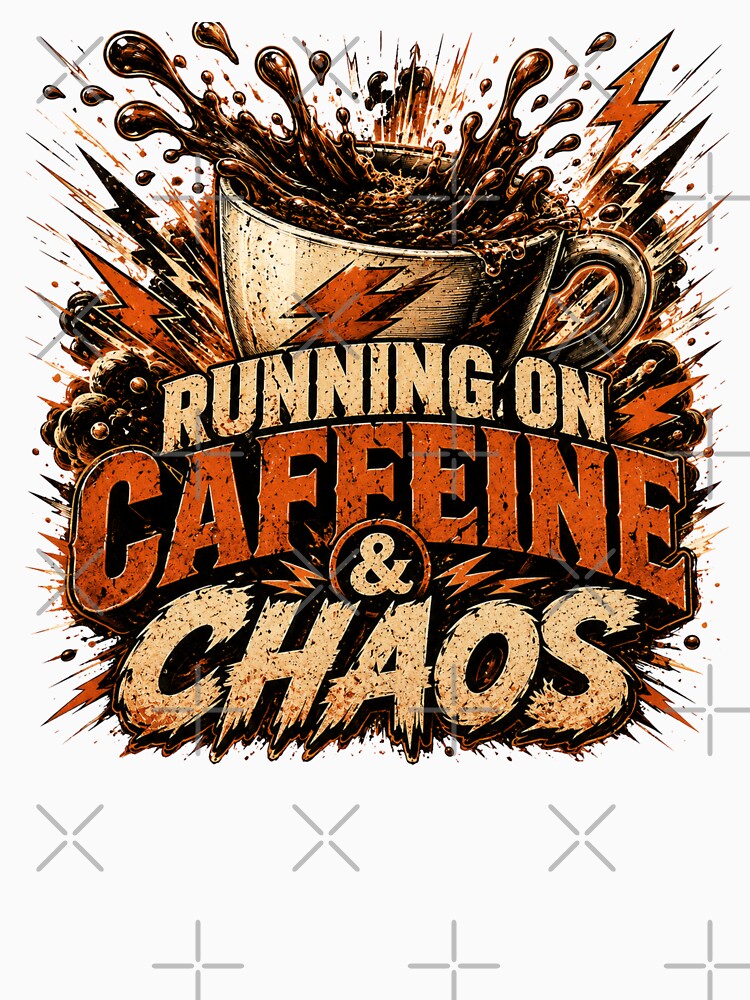 Running On Caffeine And Chaos Coffee Art by pradeepvisuals