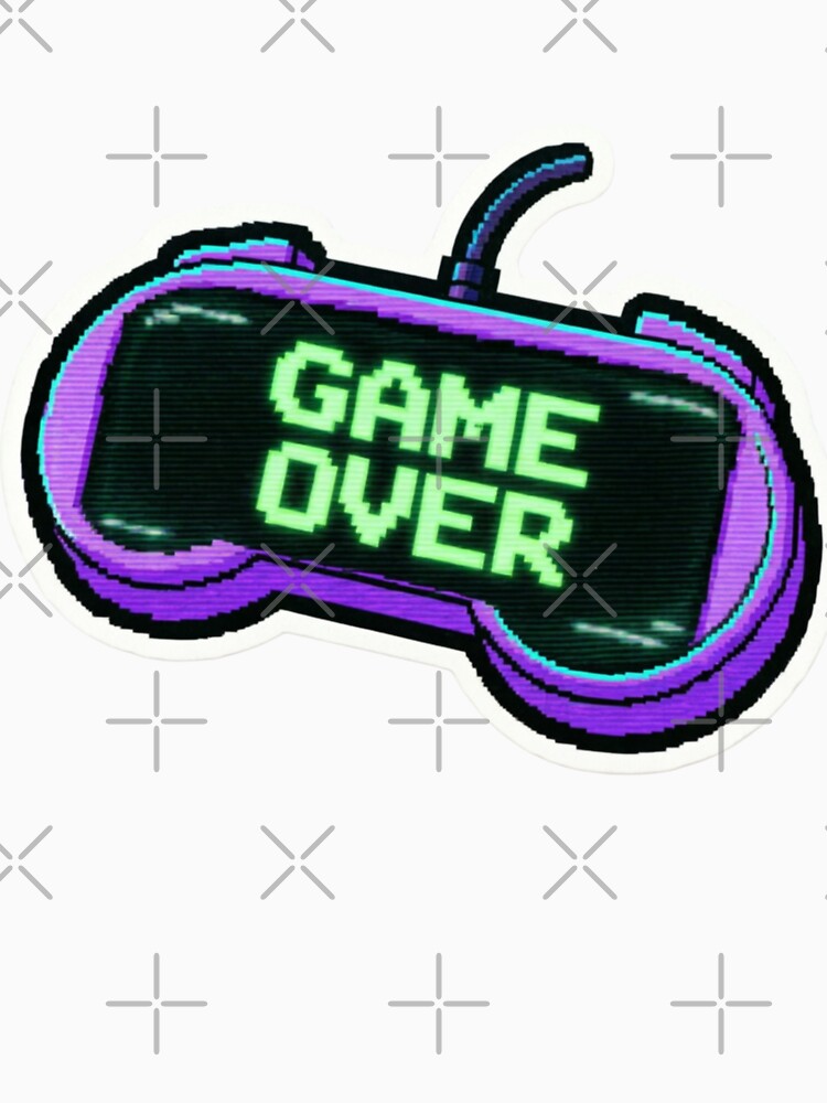 Game Over Sticker | Retro Arcade CRT Screen Pixel Art Gamer by Arg Designer