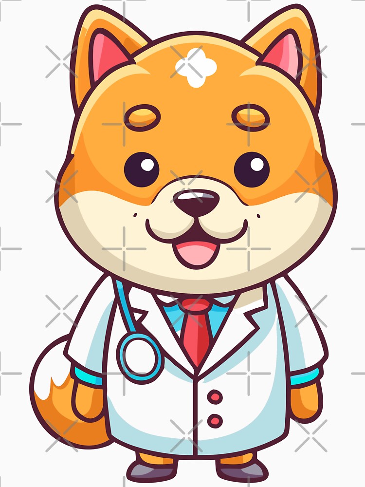 Cat Doctor in White Coat Art by Great Sun