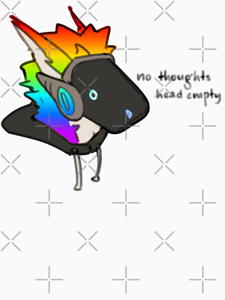 No thoughts, Head empty Protogen (Rainbow) by SketchyTigers