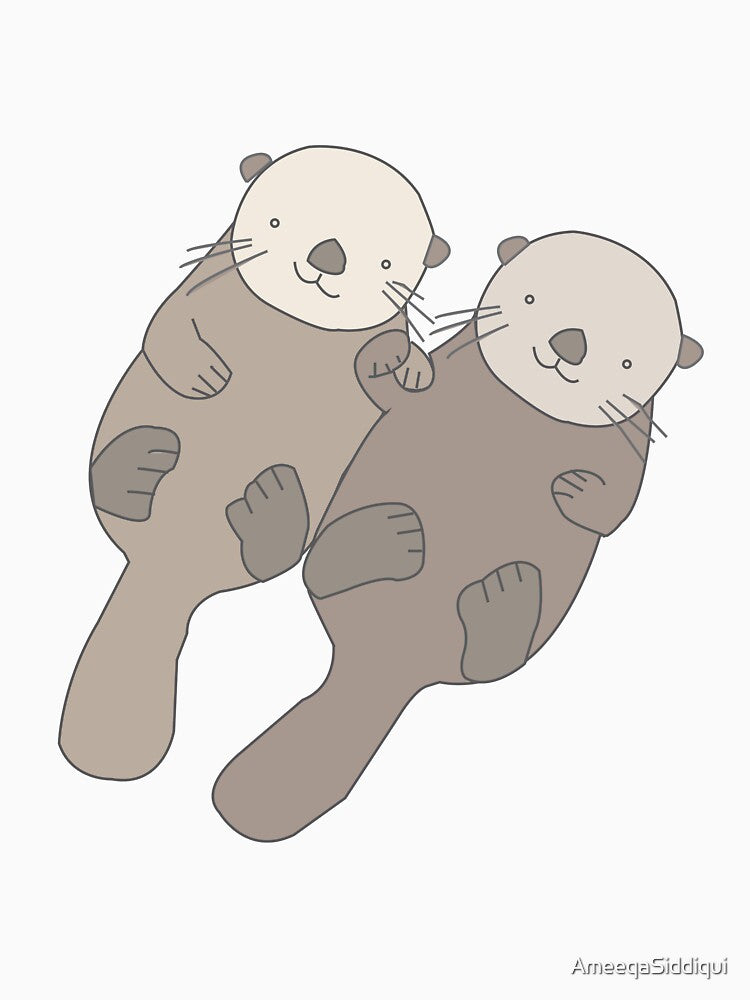 Otters Holding Hands by AmeeqaSiddiqui