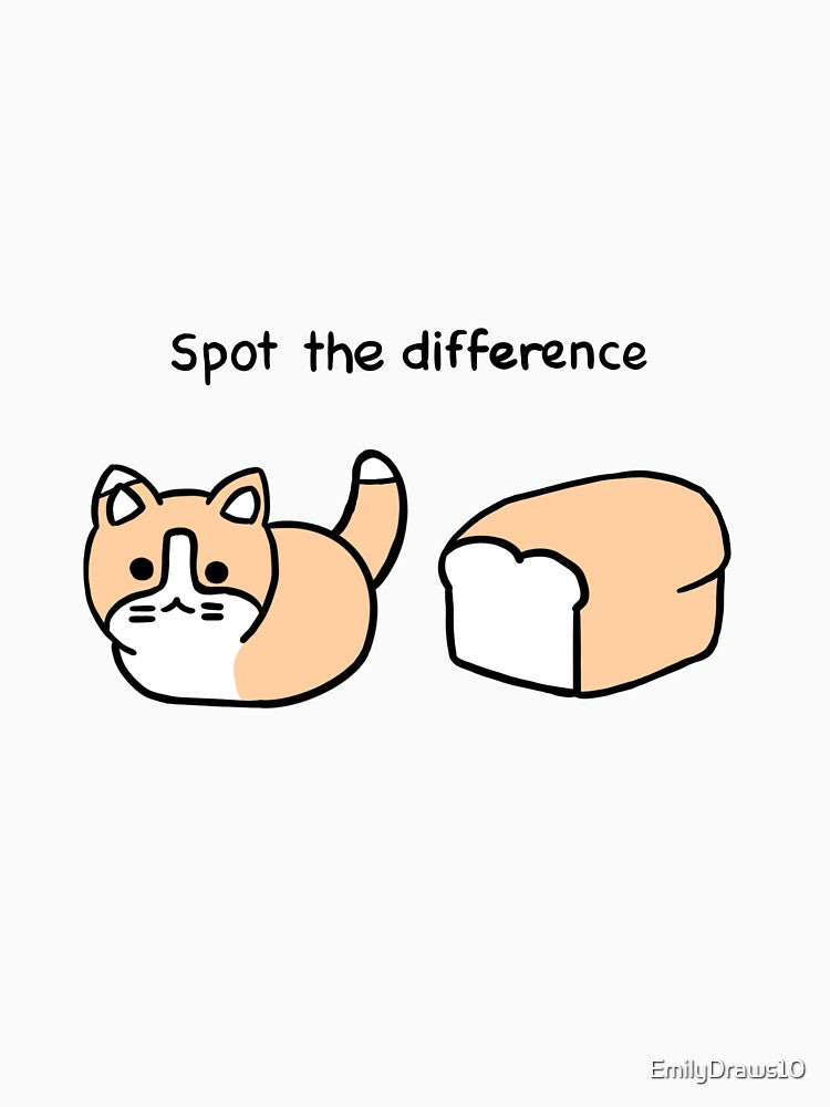 Bread cat spot the difference by EmilyDraws10
