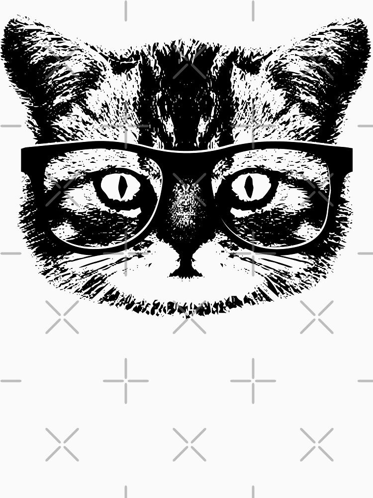 Nerdy Smart Hipster Cat With Glasses Wants To Read A Book With You by blueveins