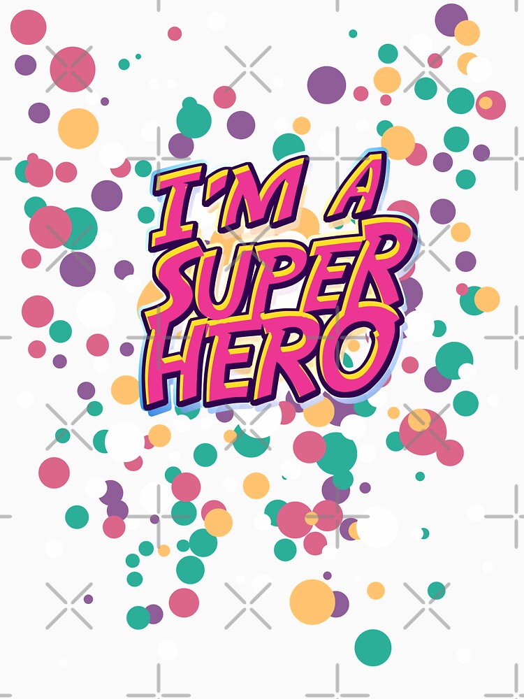 Polka dot woman, I'm a superhero, light purple color by yashik