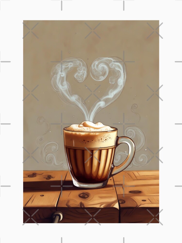 Heart-Shaped Steam Rising from Chai by Jagruti_Artzone