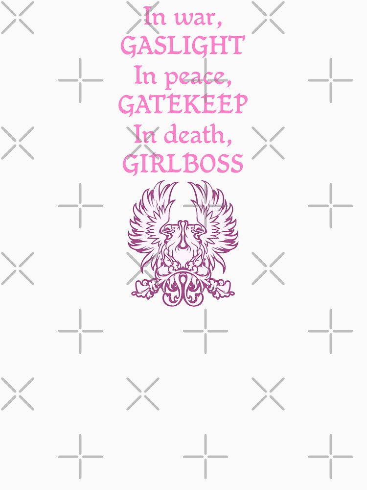 Grey warden gaslight, gatekeep, girlboss pink by elvengraces