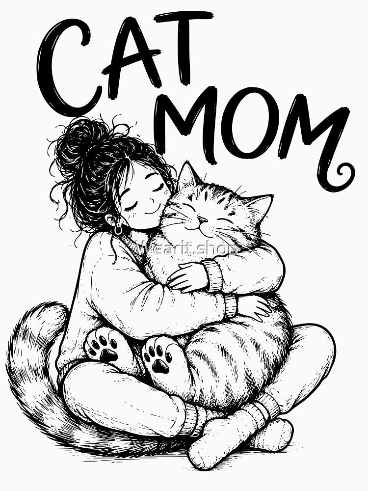 Cat Mom - Cute Cat Lover Graphic Design by Wearit.shop