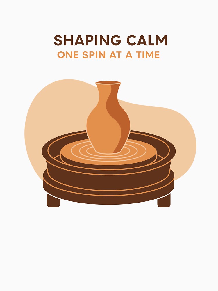 Shaping Calm One Spin at a Time - Minimalist Pottery Wheel by LockjowArt