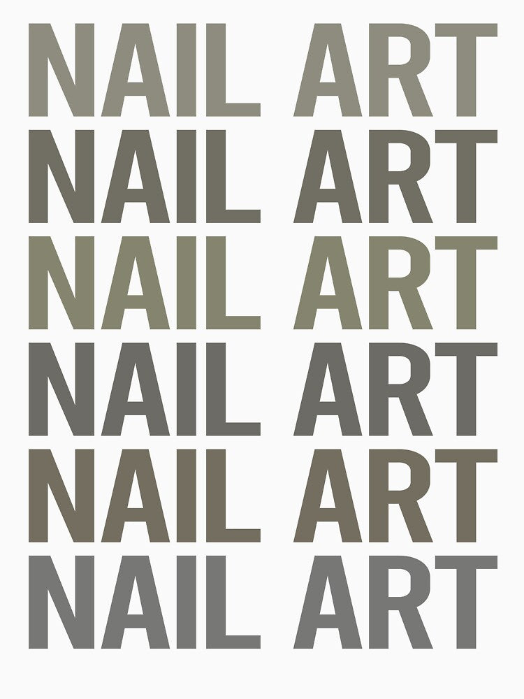 Gray Text Art Nail Art Nail Tech Nails Manicure Manicurist Pedicure Pedicurist by StoreCalamity