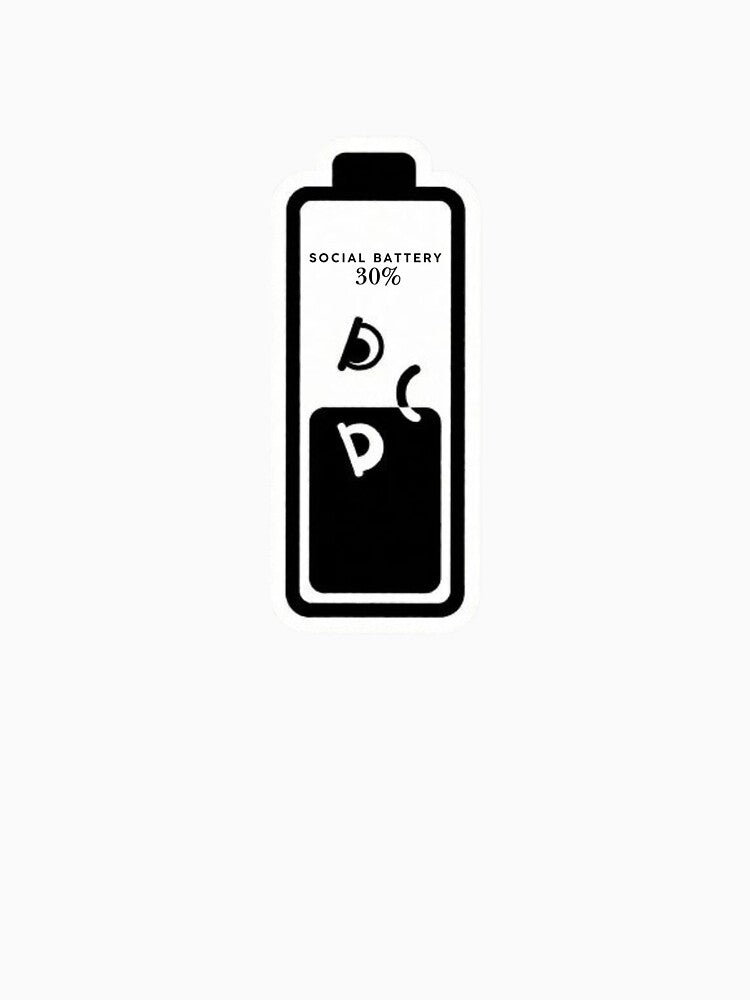 Social Battery 1 Percent Funny Introvert Quote by SKSSTYLe