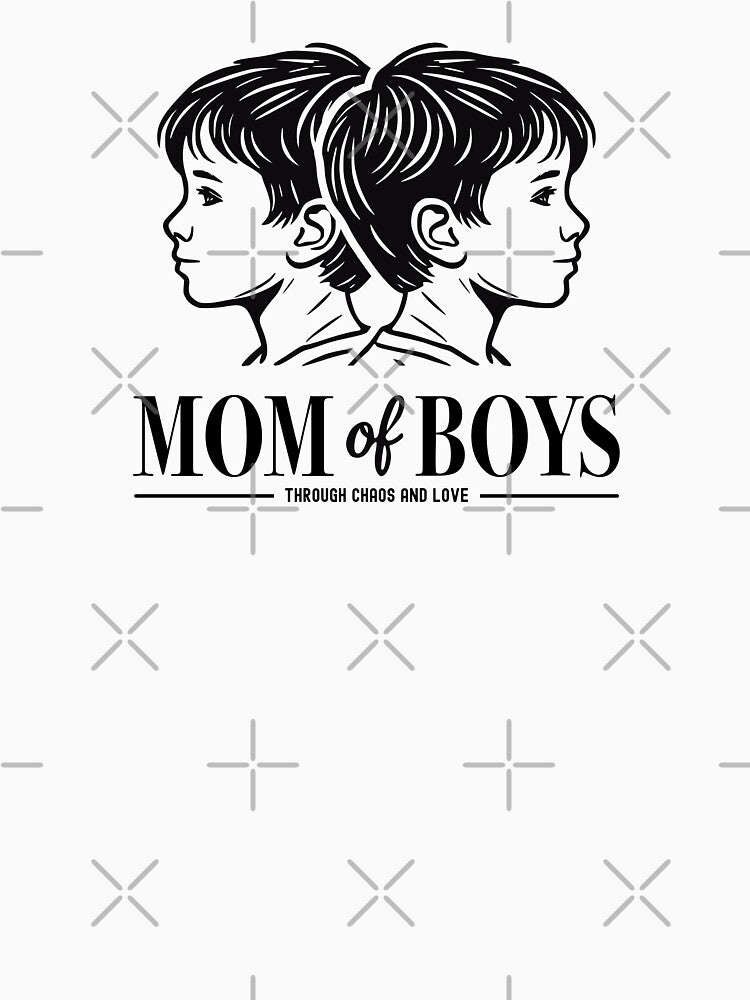 Mom of Boys - Through Chaos and Love | Boy Head Silhouettes by Infinitee8hirts
