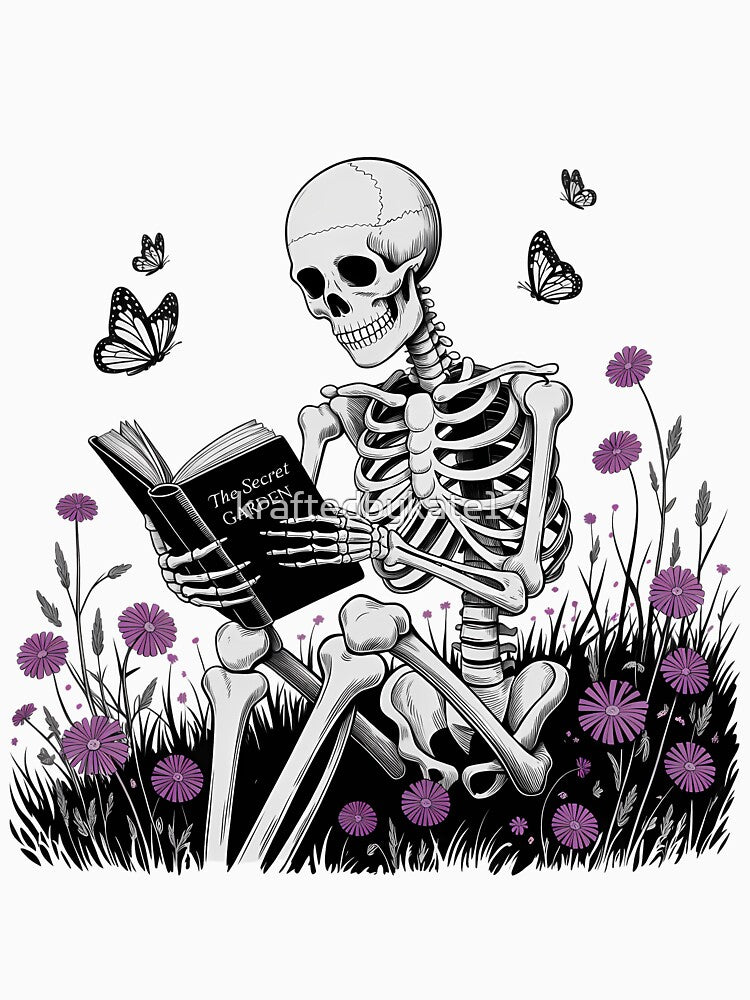 Reading Skeleton by kraftedbykate17