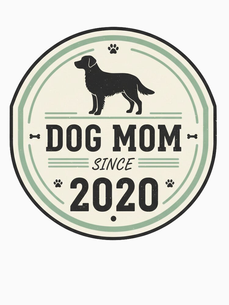 Dog Mom Since 2020 Personalized Sticker - Custom Pet Parent Gift Dog Owner New Puppy Tags by RealVibeVault
