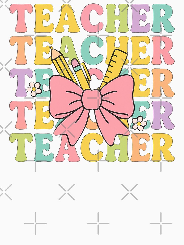 Cute Pastel Teacher Typography Gift for Educators by Alex Songs