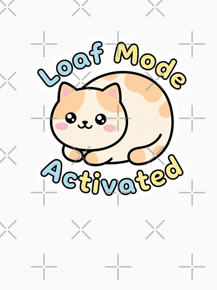 Loaf Mode Activated – Cute Kawaii Cat Loaf Sticker for Cat Lovers by MuseAI