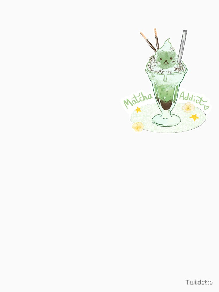 Matcha Addict Latte cat by Twildette