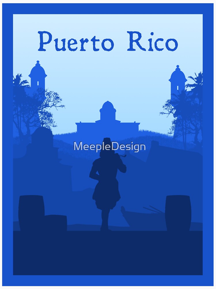 Puerto Rico - Board Games - Minimalist Travel Poster Style - Board Game Art by MeepleDesign
