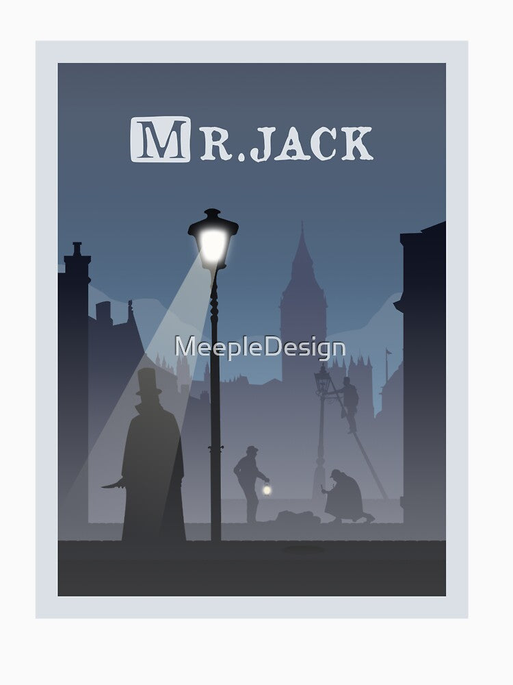 Mr Jack - Board Games - Minimalist Travel Poster Style - Board Game Art by MeepleDesign