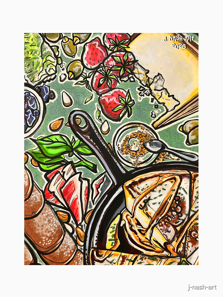 Charcuterie Girl Dinner Cheese Savory Aesthetic by j-nash-art