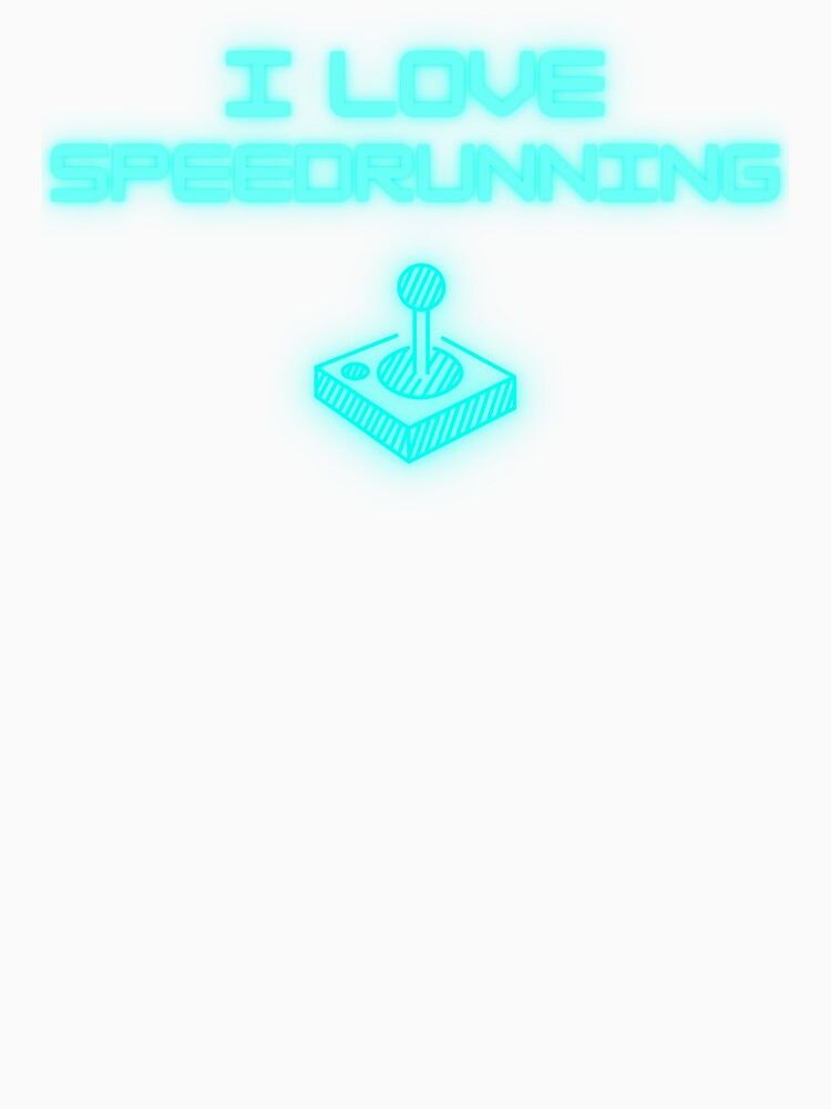 Neon Joystick I Love Speedrunning Retro Arcade Design by PHRASEandSTYLE