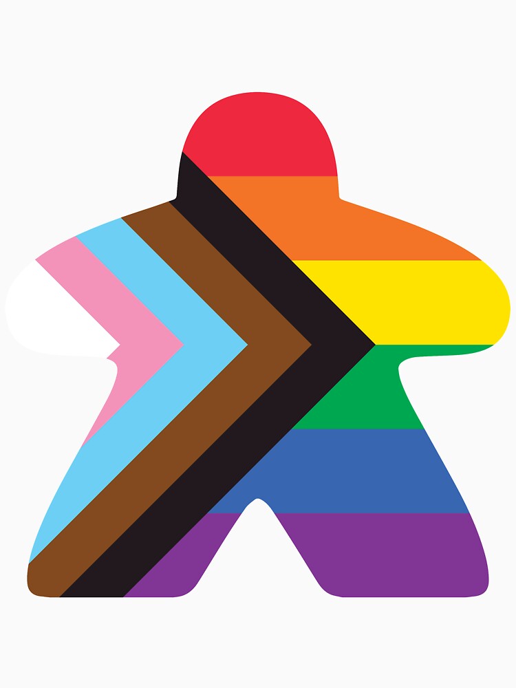 Progressive Pride Flag Meeple by BeamGeeks