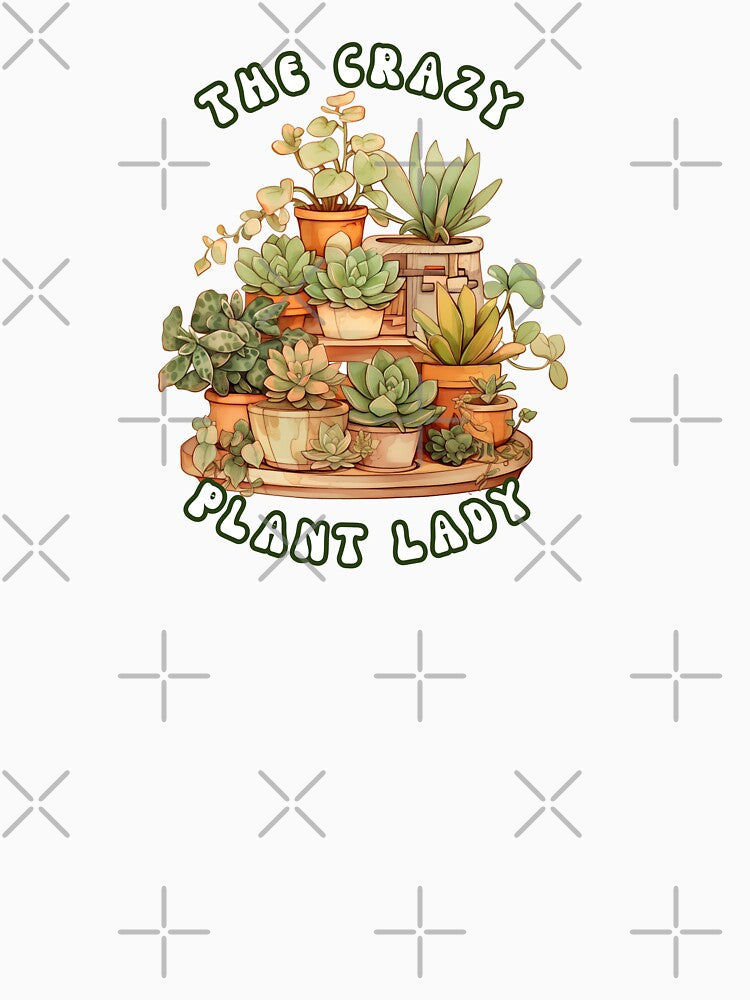 The Crazy Plant Lady T-Shirt | Earthy Boho Succulent Tee by JT Digital