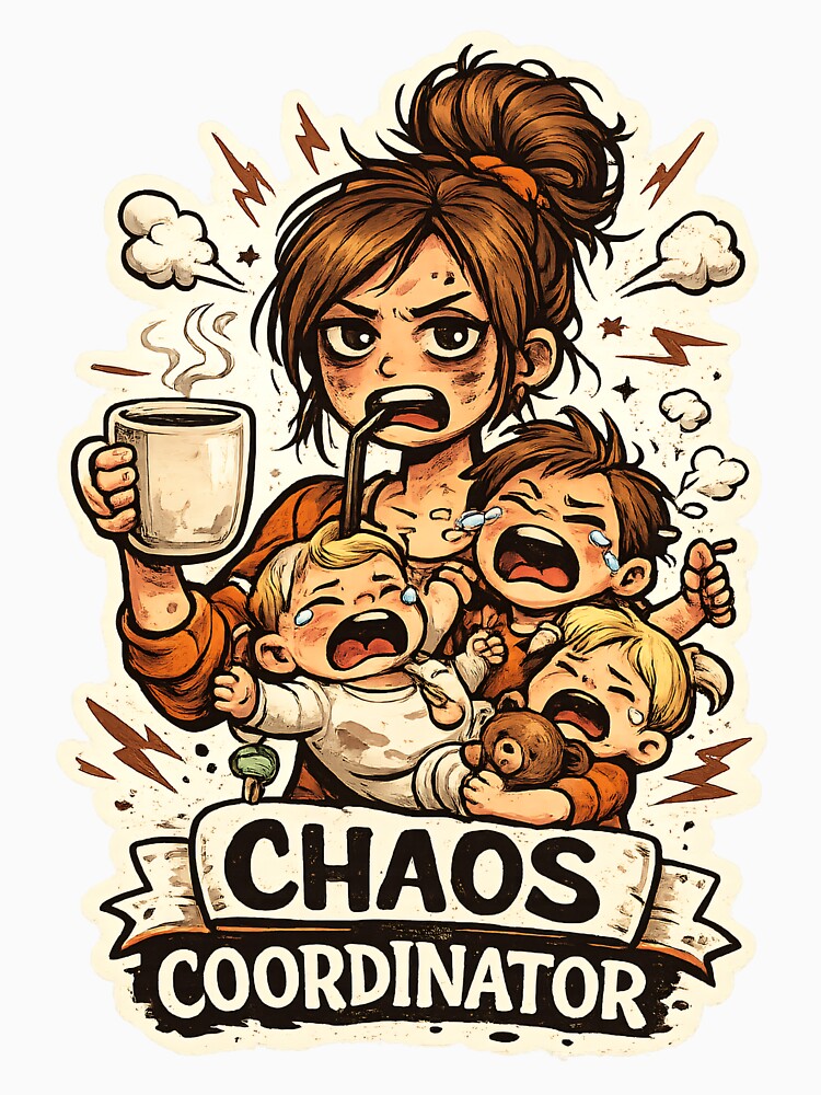 Chaos Coordinator Funny Tired Mom Coffee – Mothers Day Gift For Mom by SanaCreation13
