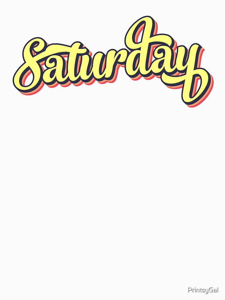 Retro colorful font saturday by PrintsyGal