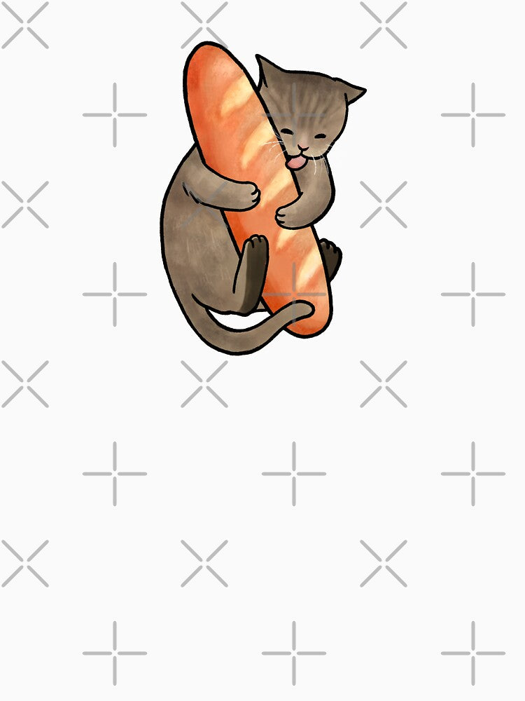 Baguette cat cartoon sticker by Ashleysnook