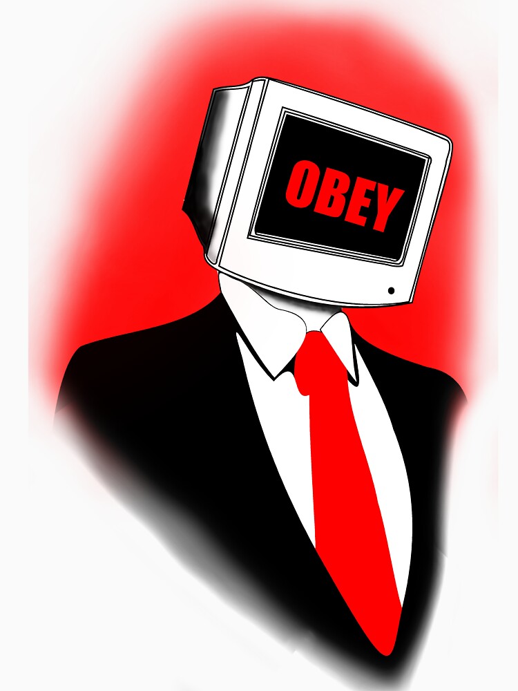 OBEY Computer Man in Suit by Dope-Ass-Decals