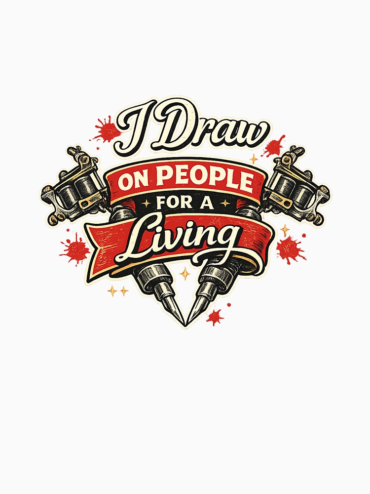 I Draw on People for a Living — Funny Tattoo Artist Shirt by Laughprints