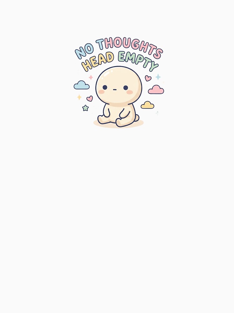 No Thoughts Head Empty Sticker | Minimal Aesthetic by CutePlix