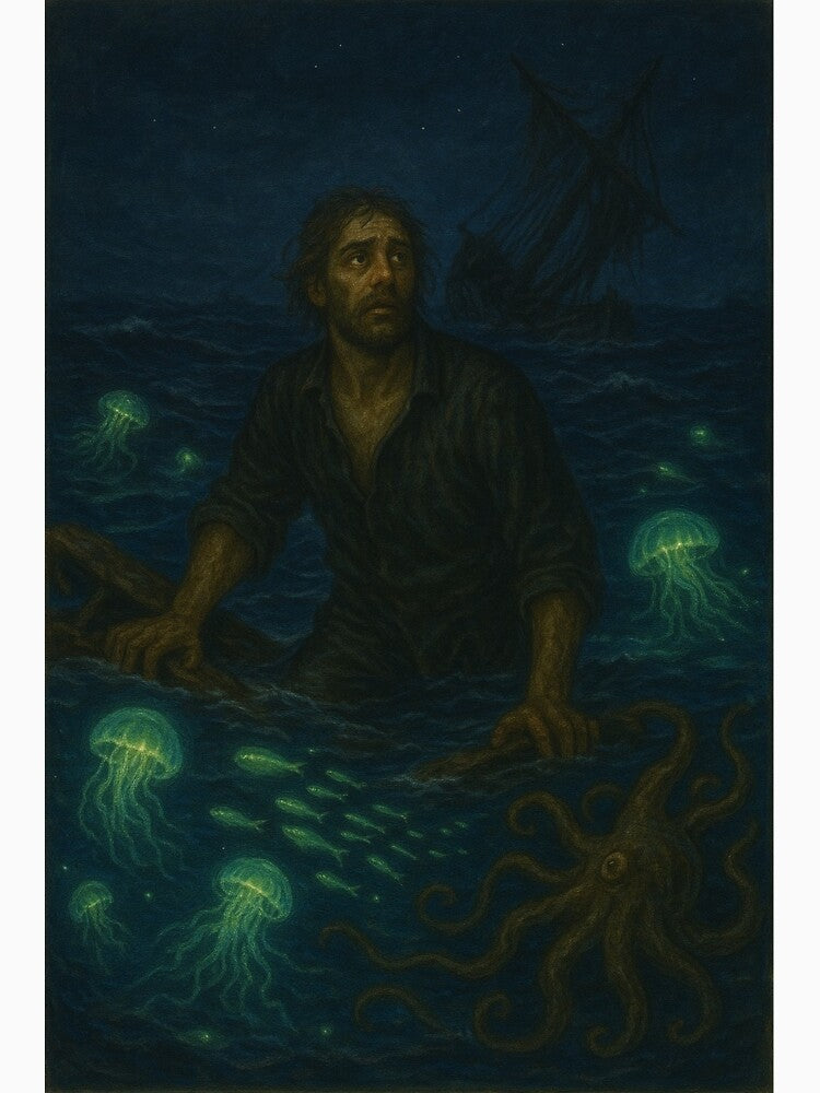 Alone in the Bioluminescent Abyss by photoparadise22
