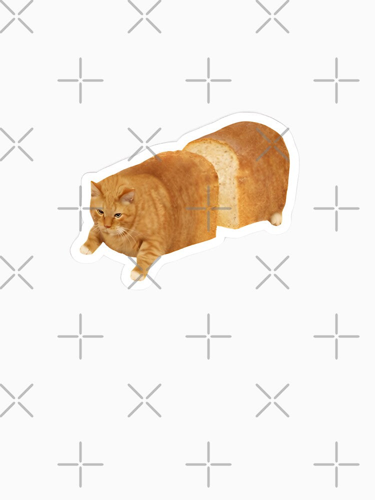 Cat Loaf Sticker Funny Bread Cat Meme Cute Weird by Luxers Sticker Shop