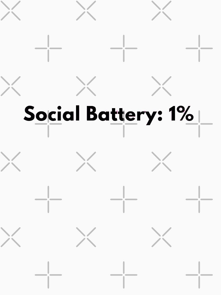 Funny Social Battery Low Sticker by Soulbalancein