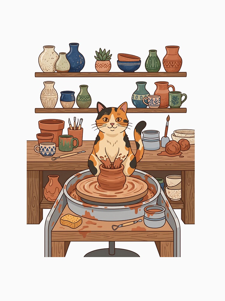 Calico Cat Pottery Studio Ceramic Clay Wheel by PictoVibe