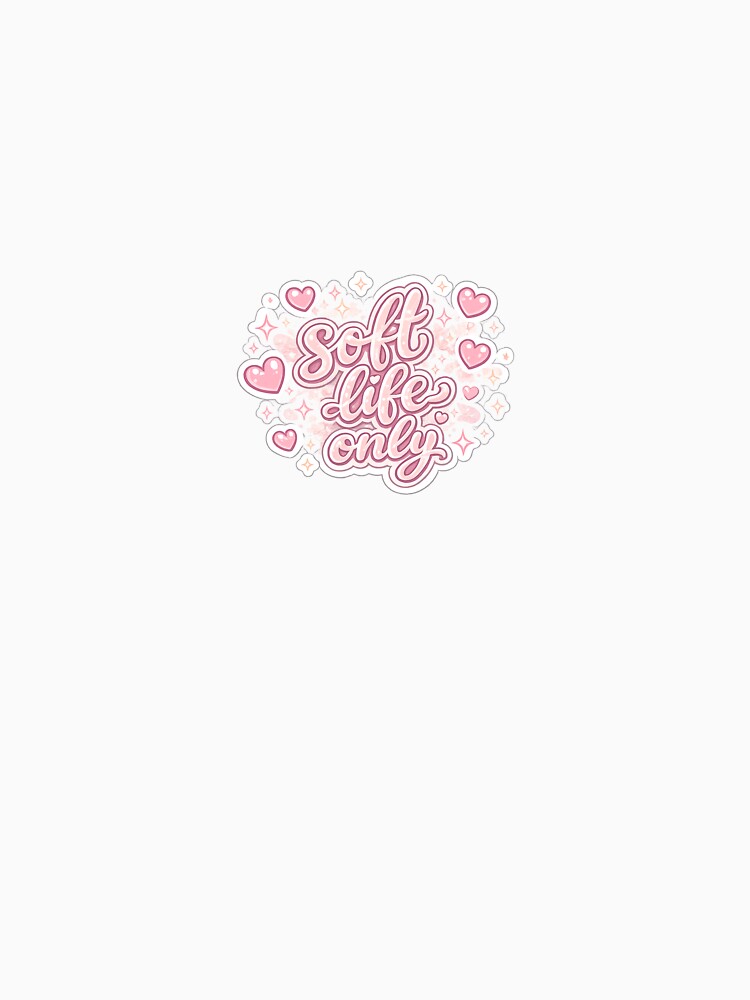 Soft Life Only Pink Quote Sticker by Chinnibujji