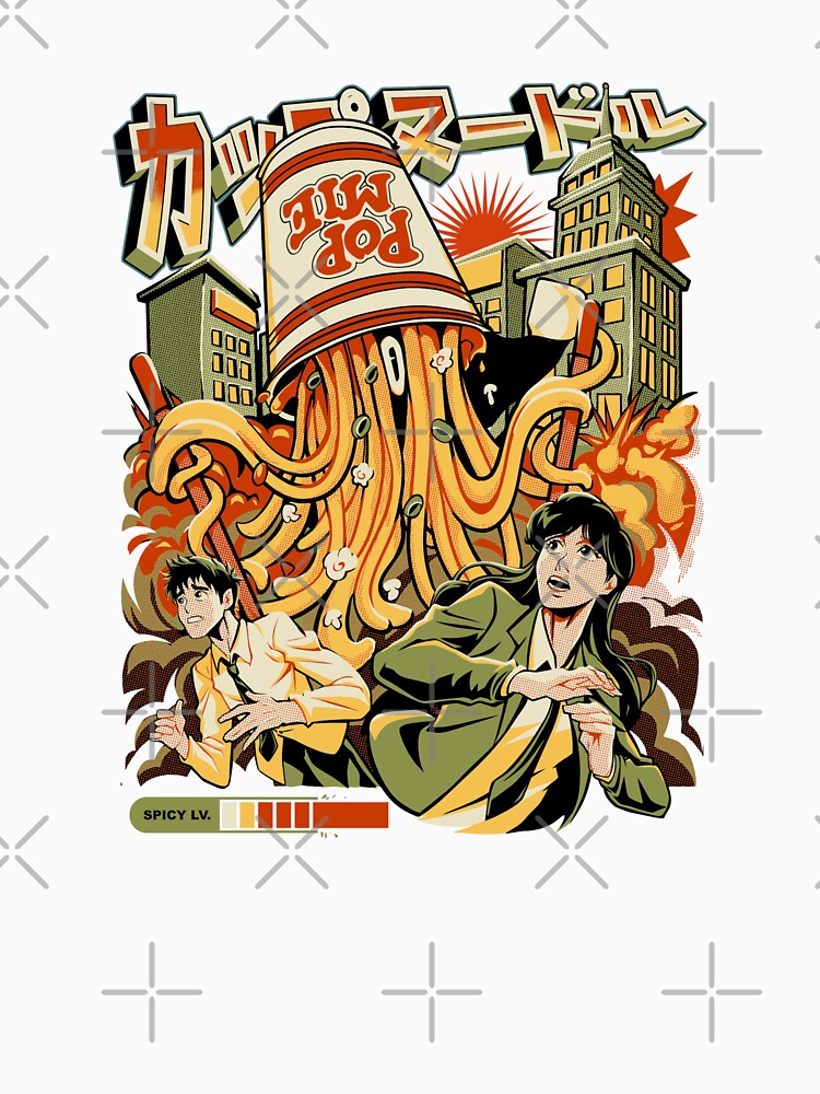 Cup Noodle Monster Attack – Retro Manga Chaos by Pupung oktavian